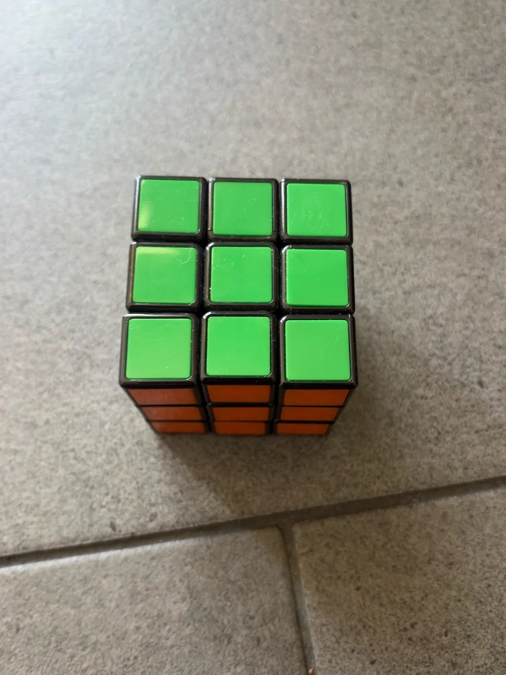 Rubik's Cube 3x3 Yellow Blue Puzzle Toy With Display Stand Classic Brain Game